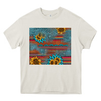 Cream sunflower gemstone serape tumbler Heavy Core Tee - AdoDesignShop