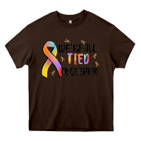 Chocolate Brown we are all tied together Heavy Core Tee - MaliasSmallBusiness