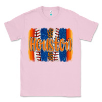 Bubblegum Pink houston baseball team spirit brushstrokes Classic Tee - Artiststas