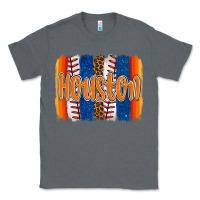 Charcoal Heather houston baseball team spirit brushstrokes Classic Tee - Artiststas