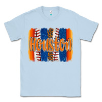 Dusty Blue houston baseball team spirit brushstrokes Classic Tee - Artiststas