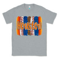 Heather Grey houston baseball team spirit brushstrokes Classic Tee - Artiststas