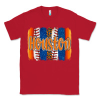 Red houston baseball team spirit brushstrokes Classic Tee - Artiststas