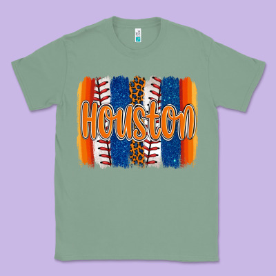 Houston Baseball Team Spirit Brushstrokes Classic Tee Designed By Artiststas