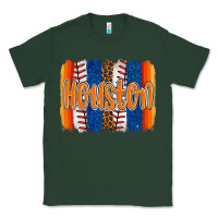 Sports Green houston baseball team spirit brushstrokes Classic Tee - Artiststas