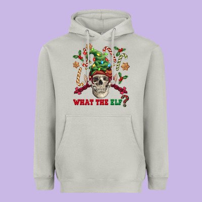 What The Elf Skull Heavyweight Hoodie Designed By Fadigitalartstudio