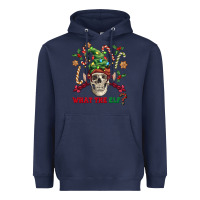 Navy what the elf skull Heavyweight Hoodie - FaDigitalArtStudio