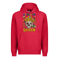 Cardinal Skull Mardi Gras queen Premium Hoodie - FaDigitalArtStudio
