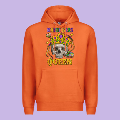 Skull Mardi Gras Queen Premium Hoodie Designed By Fadigitalartstudio