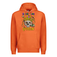 Carrot Skull Mardi Gras queen Premium Hoodie - FaDigitalArtStudio