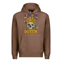 Chestnut Skull Mardi Gras queen Premium Hoodie - FaDigitalArtStudio