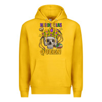 Lemon Skull Mardi Gras queen Premium Hoodie - FaDigitalArtStudio