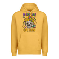 Mustard Skull Mardi Gras queen Premium Hoodie - FaDigitalArtStudio