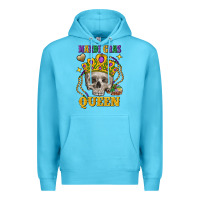 Ocean Blue Skull Mardi Gras queen Premium Hoodie - FaDigitalArtStudio