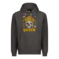 Smoke Skull Mardi Gras queen Premium Hoodie - FaDigitalArtStudio