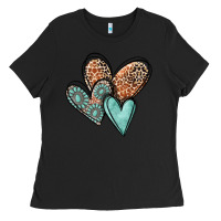 Black western love hearts Ladies Tee - MaliasSmallBusiness