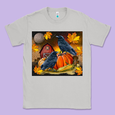 Fall Crow Classic Tee Designed By Lillyallendesigns
