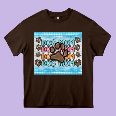 Dog Mom Heavy Core Tee Designed By Maliassmallbusiness