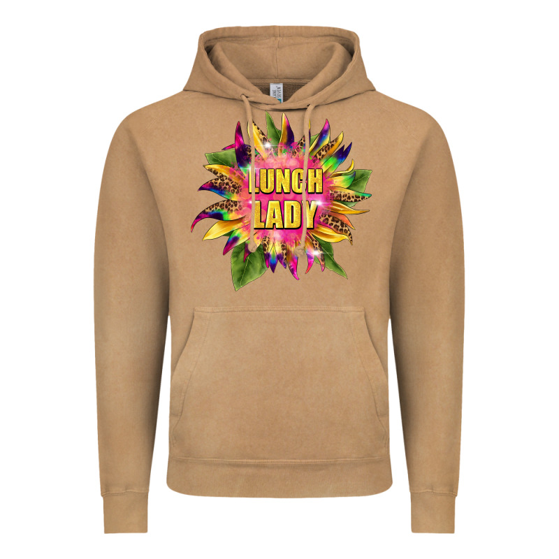 Lunch Lady Tie Dye Sunflower Vintage Hoodie by BarkalooDesign | Teevron