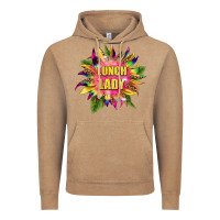 Vintage Coffee lunch lady tie dye sunflower Vintage Hoodie - BarkalooDesign