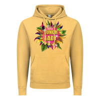 Vintage Mustard lunch lady tie dye sunflower Vintage Hoodie - BarkalooDesign