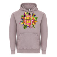 Vintage Zinc lunch lady tie dye sunflower Vintage Hoodie - BarkalooDesign