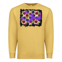 Antique Gold halloween bat and roses background Premium Sweatshirt - BundleAndBundleShop