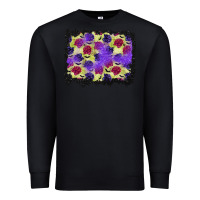 Black halloween bat and roses background Premium Sweatshirt - BundleAndBundleShop