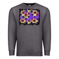 Charcoal Heather halloween bat and roses background Premium Sweatshirt - BundleAndBundleShop