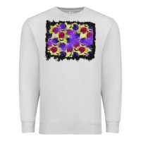 Dove Grey halloween bat and roses background Premium Sweatshirt - BundleAndBundleShop