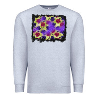 Heather Grey halloween bat and roses background Premium Sweatshirt - BundleAndBundleShop