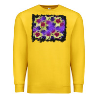 Lemon halloween bat and roses background Premium Sweatshirt - BundleAndBundleShop