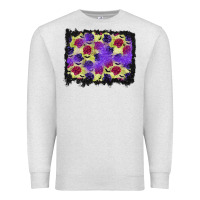 Oatmeal Heather halloween bat and roses background Premium Sweatshirt - BundleAndBundleShop