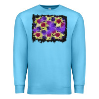 Ocean Blue halloween bat and roses background Premium Sweatshirt - BundleAndBundleShop