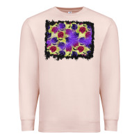 Pale Pink halloween bat and roses background Premium Sweatshirt - BundleAndBundleShop