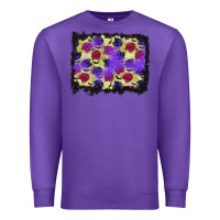 Purple halloween bat and roses background Premium Sweatshirt - BundleAndBundleShop