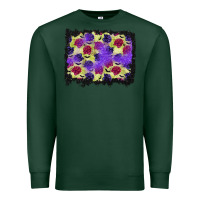 Sports Green halloween bat and roses background Premium Sweatshirt - BundleAndBundleShop