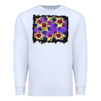 White halloween bat and roses background Premium Sweatshirt - BundleAndBundleShop