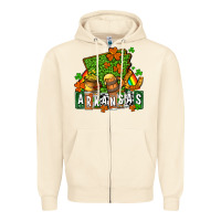 Sandshell St. Patrick's Arkansas Zipper Hoodie - OliviaCreatesArt