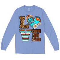 Colony Blue American Football love and helmet Long Sleeve Tee - NancyCooperArtShop