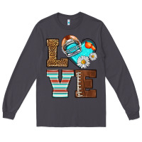 Smoke American Football love and helmet Long Sleeve Tee - NancyCooperArtShop