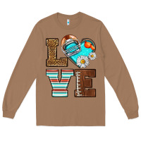 Toasted Coconut American Football love and helmet Long Sleeve Tee - NancyCooperArtShop