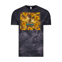 Cloud Black be kind bee and sunflowers Vintage Tee - Artiststas