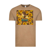 Vintage Coffee be kind bee and sunflowers Vintage Tee - Artiststas
