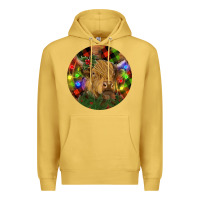 Antique Gold Brown Cow Christmas Premium Hoodie - RanaPortraitStore