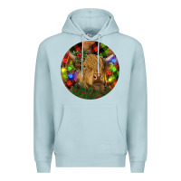 Blue Mist Brown Cow Christmas Premium Hoodie - RanaPortraitStore