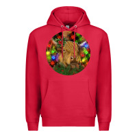 Cardinal Brown Cow Christmas Premium Hoodie - RanaPortraitStore