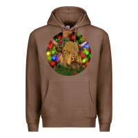 Chestnut Brown Cow Christmas Premium Hoodie - RanaPortraitStore