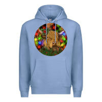 Colony Blue Brown Cow Christmas Premium Hoodie - RanaPortraitStore