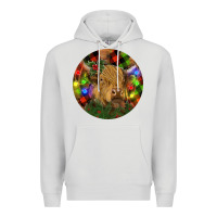 Dove Grey Brown Cow Christmas Premium Hoodie - RanaPortraitStore